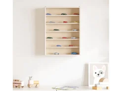Vitrina de colección de madera con 6 estantes 40x8,5x55 cm