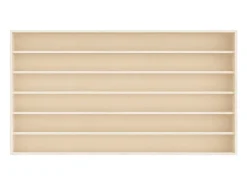 Vitrina de colección de madera con 6 estantes 100x8,5x55 cm