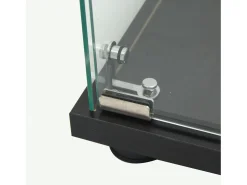Vitrina de cristal - mueble expositor para colecciones con iluminación LED - 1 puerta y 4 estantes - vitrina para figuras