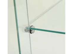 Vitrina de cristal - mueble expositor para colecciones con iluminación LED - 1 puerta y 4 estantes - vitrina para figuras