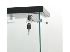 Vitrina de cristal - mueble expositor para colecciones con iluminación LED - 1 puerta y 4 estantes - vitrina para figuras