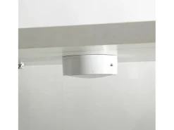 Vitrina de cristal con 4 estantes, LED, 1 puerta, 164x42x36 cm, armario de colección, blanco, transparente