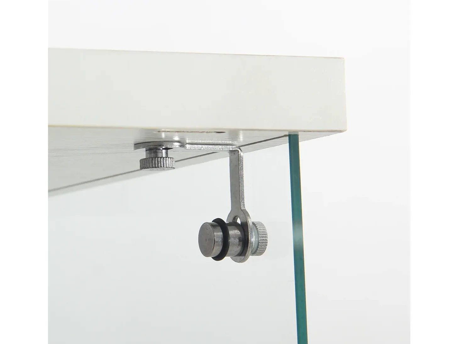 Vitrina de cristal con 4 estantes, LED, 1 puerta, 164x42x36 cm, armario de colección, blanco, transparente