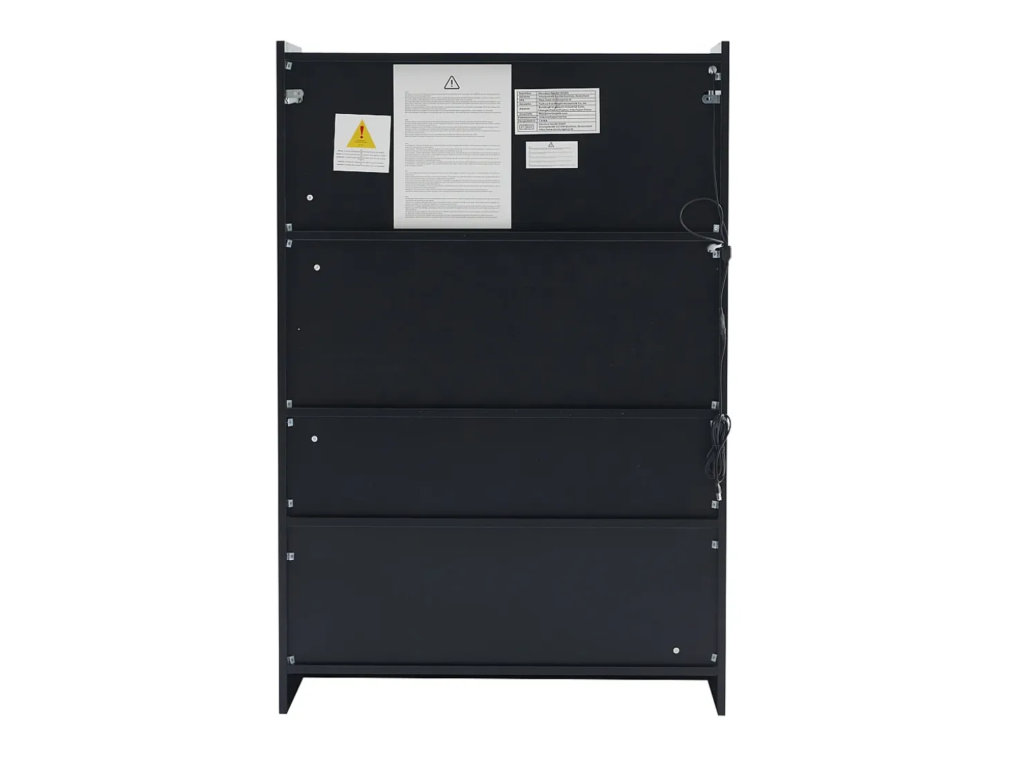Vitrina de cristal con iluminación LED - Diseño desplegable - Vitrina para colecciones - 35 x 80 x 120 cm, Negra