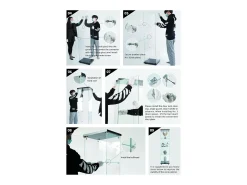 Vitrina de cristal de 164 cm – 4 estantes, 1 puerta con cerradura, Mueble de almacenaje moderno, Blanco