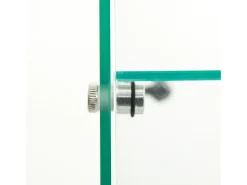Vitrina de cristal de doble pared, 40*86*36,5 cm, con cerradura antirrobo e iluminación LED, color blanco