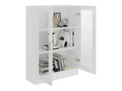 Vitrina de madera contrachapada blanco 82,5x30,5x115 cm