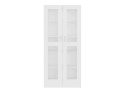 Vitrina de madera contrachapada blanco 82,5x30,5x185,5 cm