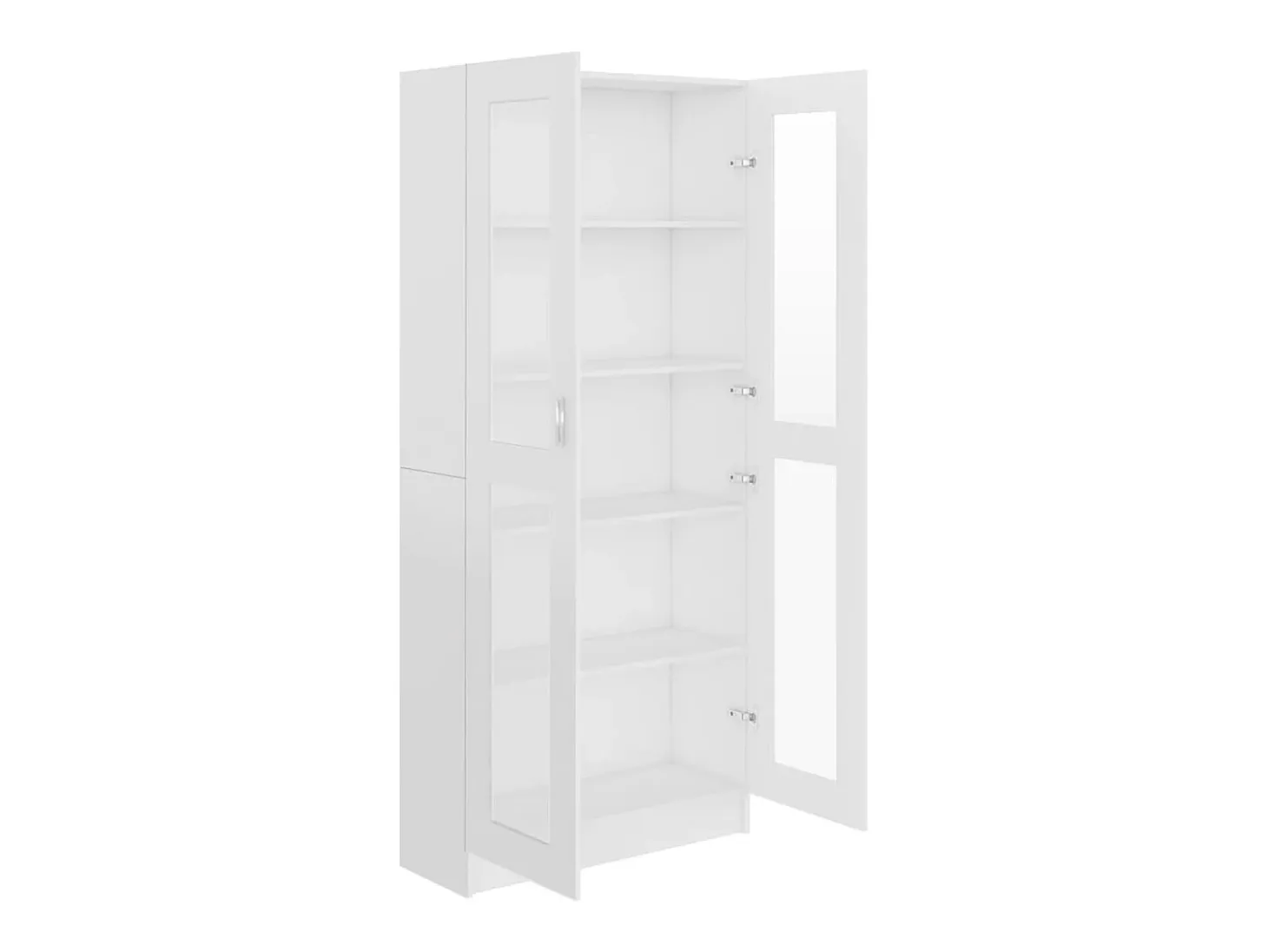 Vitrina de madera contrachapada blanco 82,5x30,5x185,5 cm