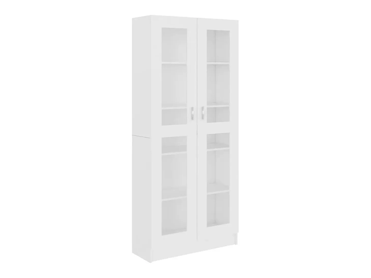 Vitrina de madera contrachapada blanco 82,5x30,5x185,5 cm
