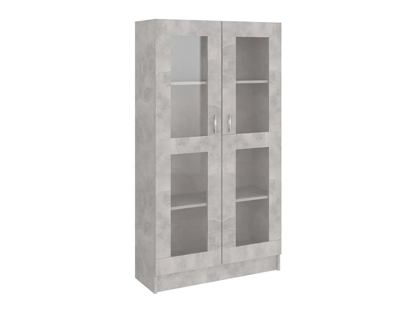 Vitrina de madera contrachapada gris hormigón 82,5x30,5x150cm ES852748
