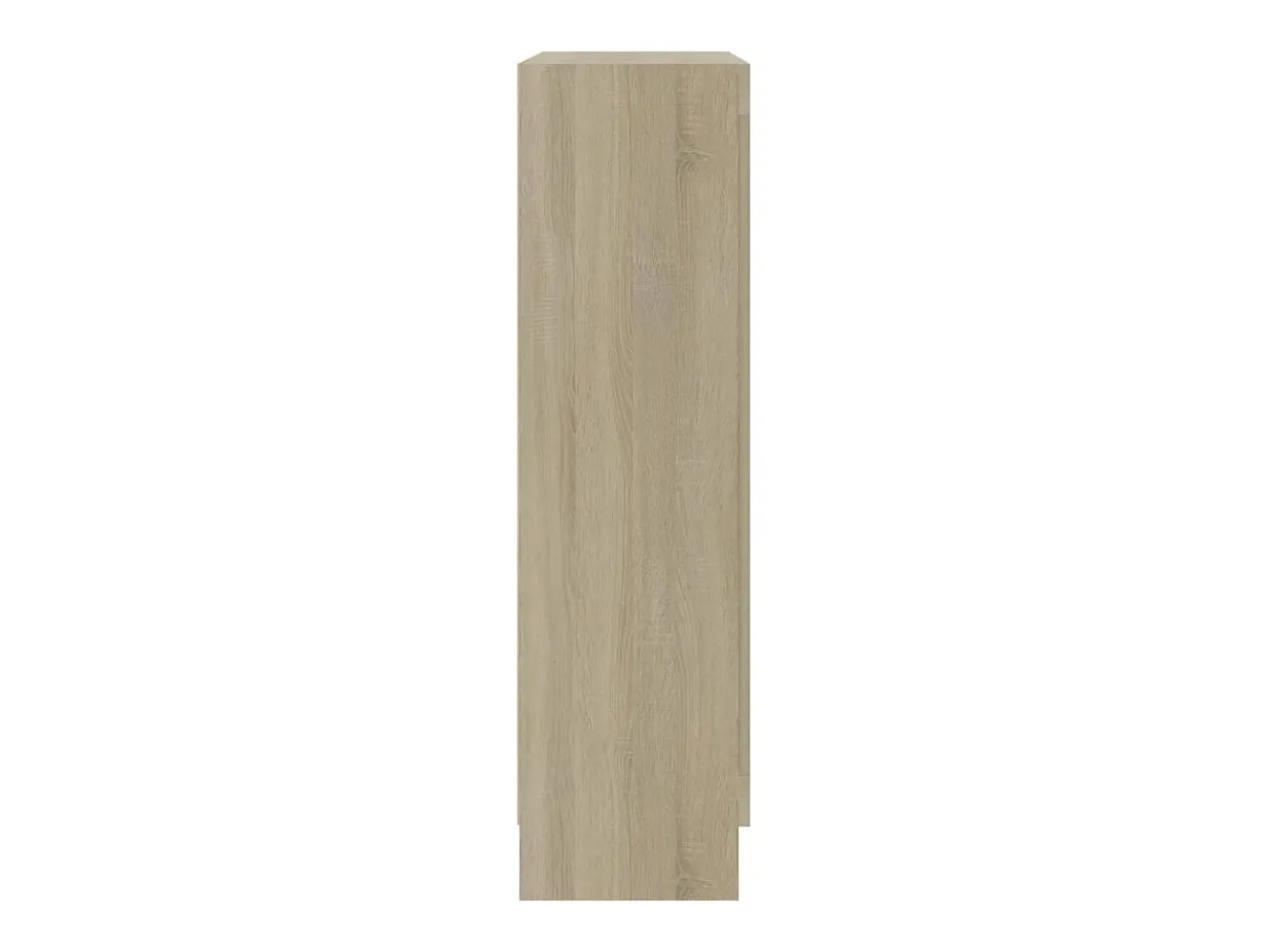 Vitrina de madera contrachapada color roble 82,5x30,5x115 cm