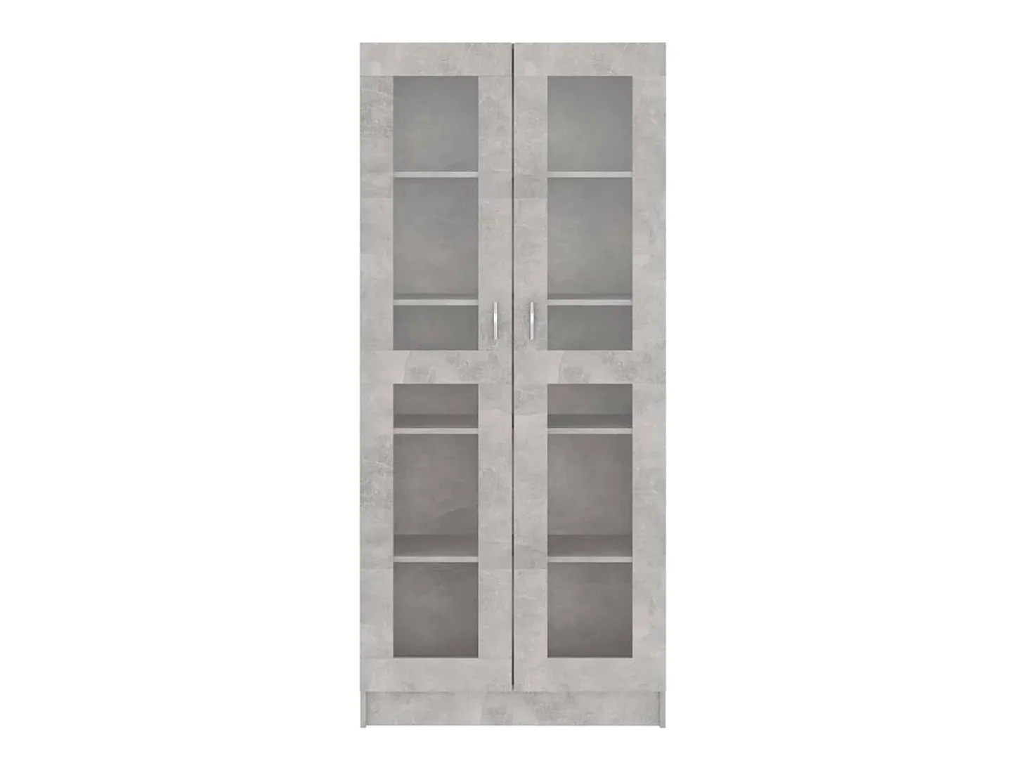Vitrina de madera contrachapada gris hormigón 82,5x30,5x185,5cm