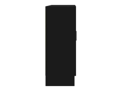 Vitrina de madera contrachapada negro 82,5x30,5x80 cm