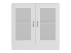 Vitrina de madera contrachapada blanco 82,5x30,5x80 cm