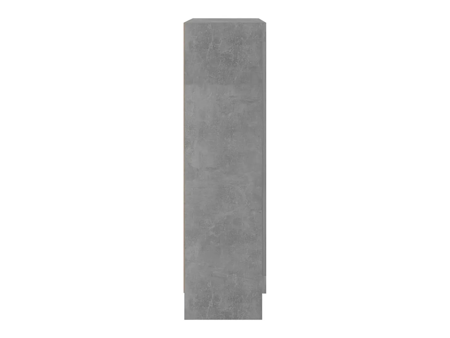 Vitrina de madera contrachapada gris hormigón 82,5x30,5x115 cm
