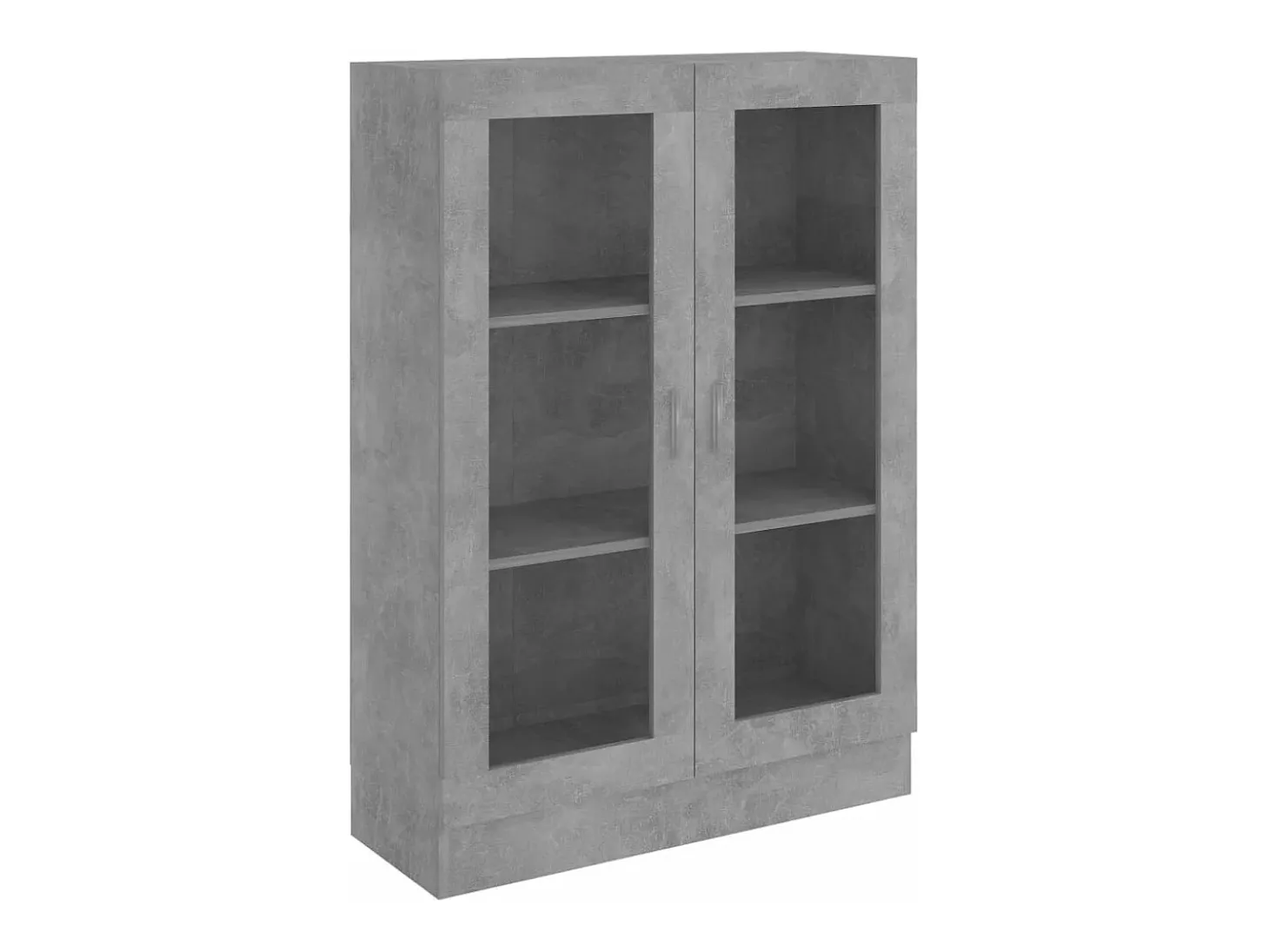 Vitrina de madera contrachapada gris hormigón 82,5x30,5x115 cm