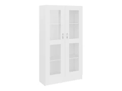 Vitrina de madera contrachapada blanco 82,5x30,5x150 cm