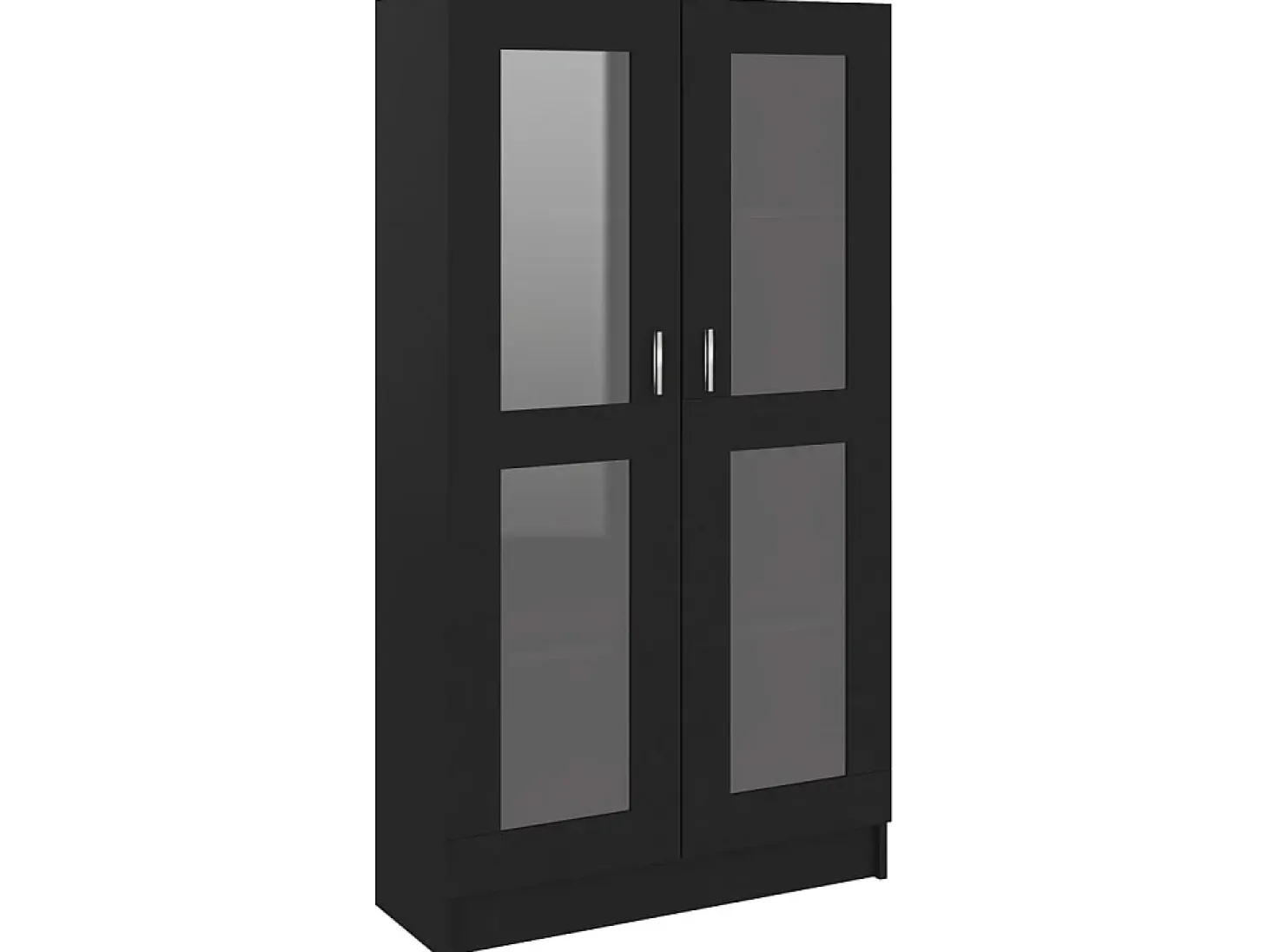 Vitrina de madera contrachapada negro 82,5x30,5x150 cm ES330780