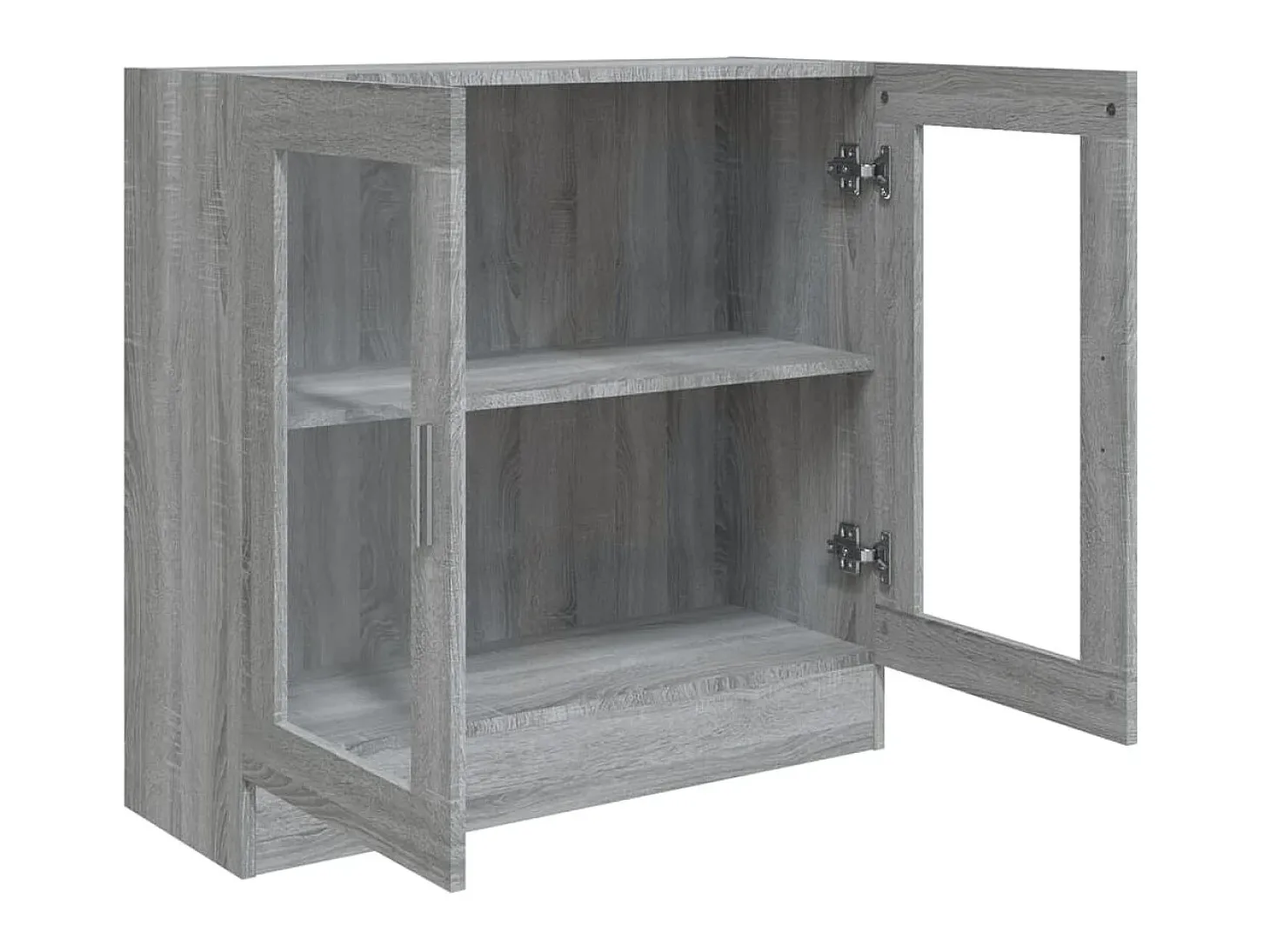 Vitrina de madera contrachapada gris sonoma 82,5x30,5x80 cm ES209144