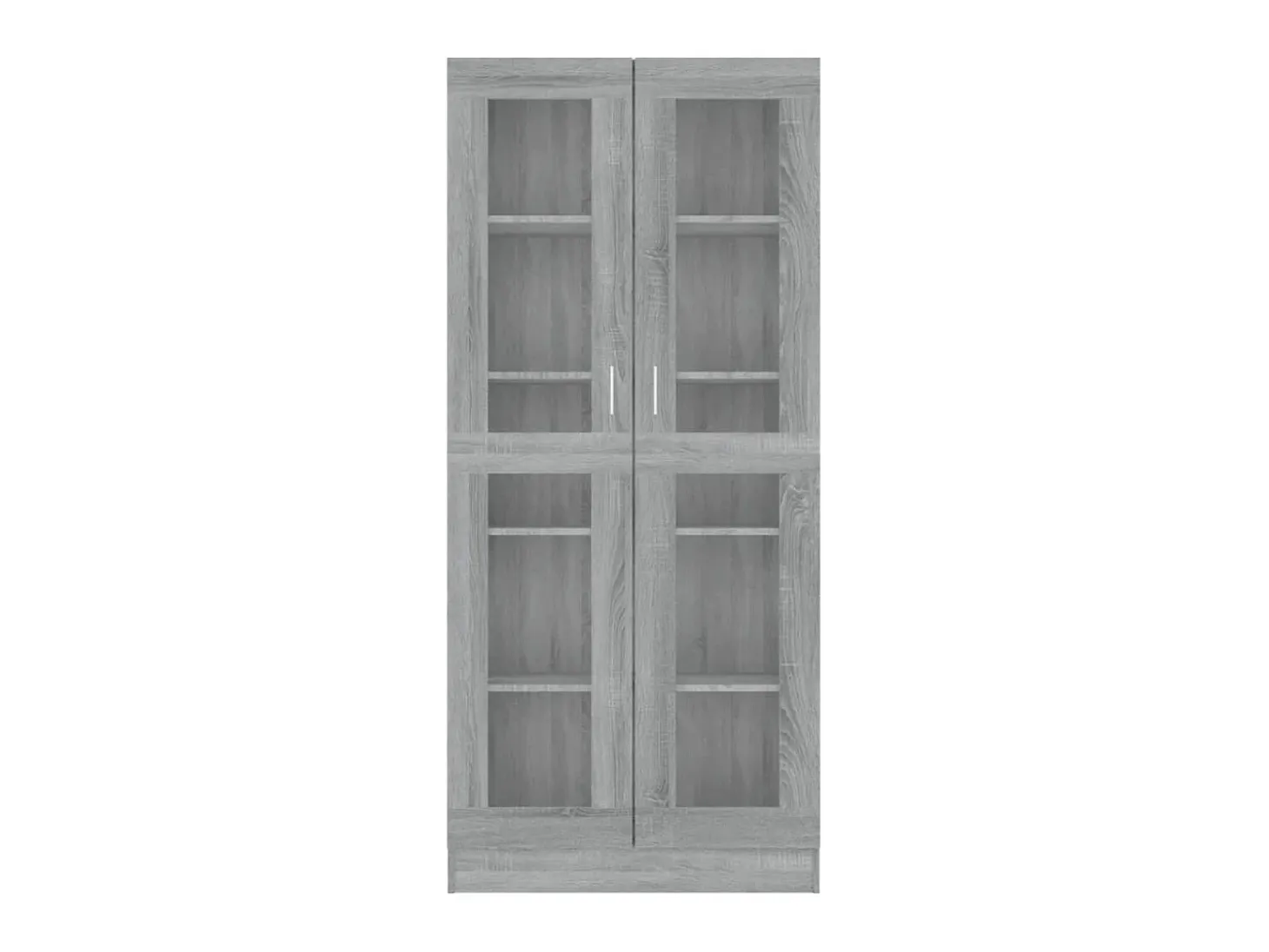 Vitrina de madera contrachapada gris sonoma 82,5x30,5x185,5 cm ES961885