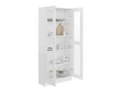 Vitrina de madera contrachapada blanco 82,5x30,5x185,5 cm ES205548