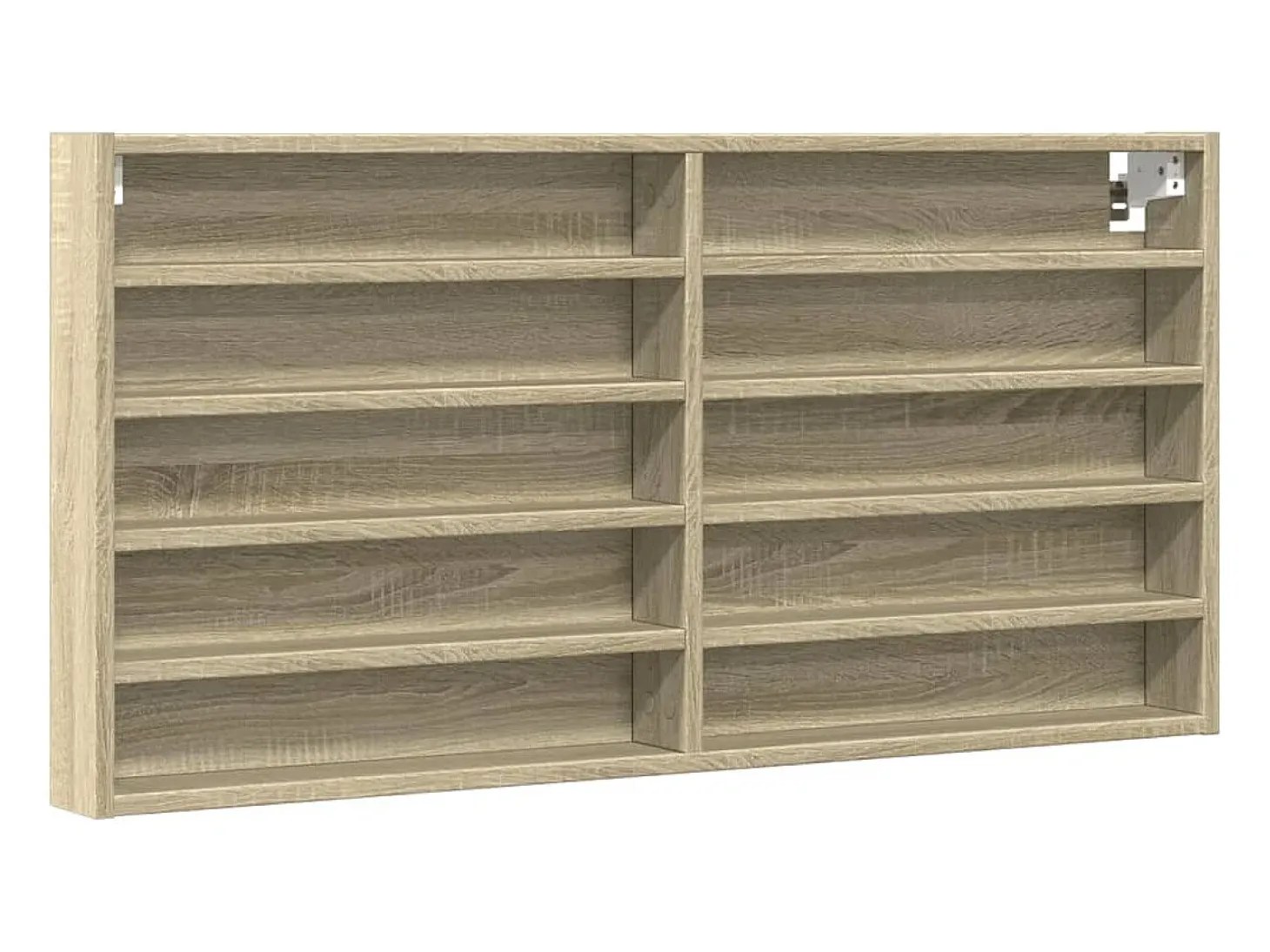 Vitrina de madera de ingeniería roble Sonoma 100x8,5x50 cm ES957024