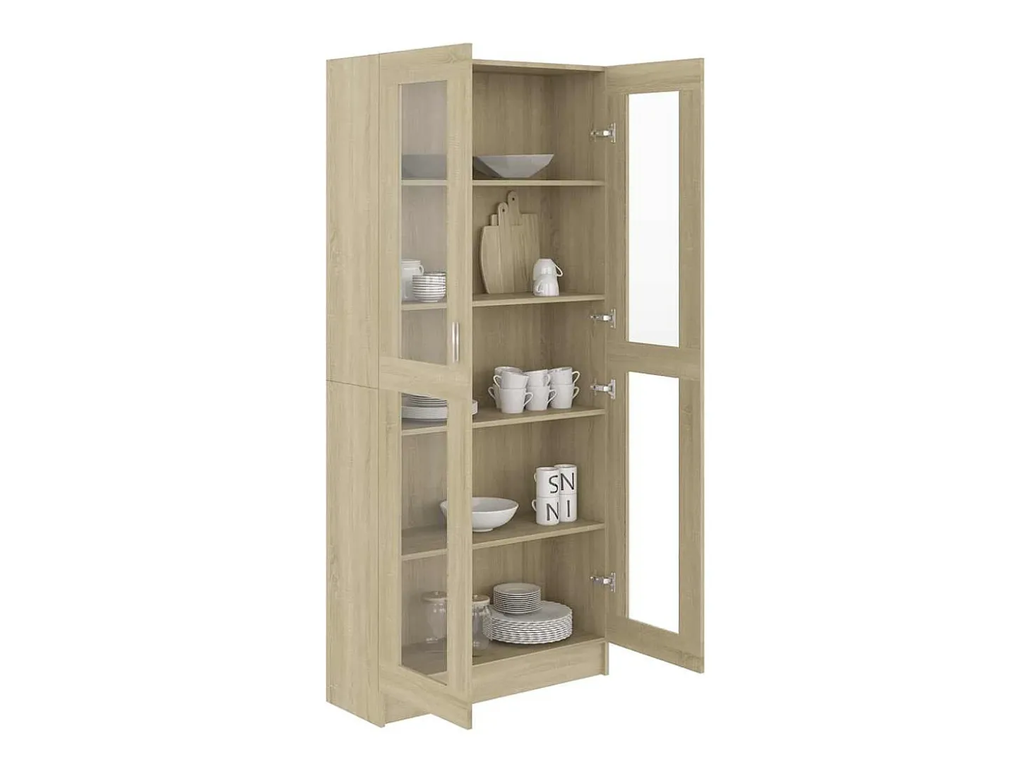 Vitrina de madera de ingeniería roble Sonoma 82,5x30,5x185 cm