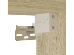Vitrina de madera de ingeniería roble Sonoma 100x8,5x75 cm