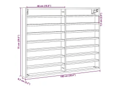 Vitrina de madera de ingeniería roble Sonoma 100x8,5x75 cm