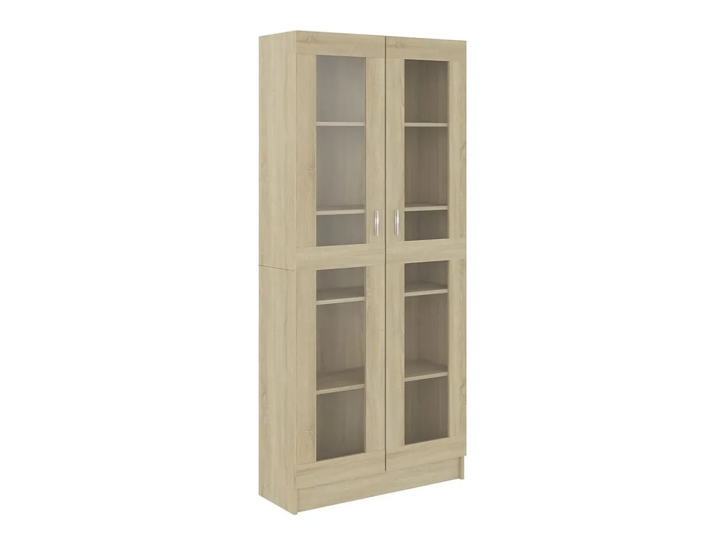 Vitrina de madera de ingeniería roble Sonoma 82,5x30,5x185,5 cm ES141498