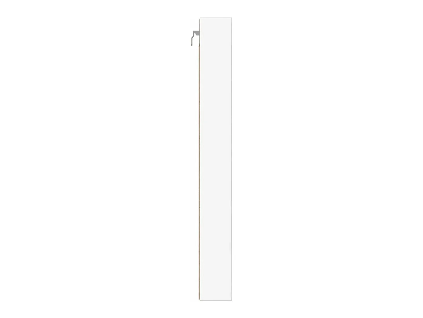 Vitrina de madera ingeniería blanca 100x8,5x75 cm ES604438