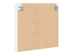 Vitrina de madera ingeniería blanca 60x8,5x58 cm