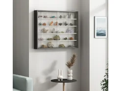 Vitrina de pared blanco/negro 80x10x60 showla