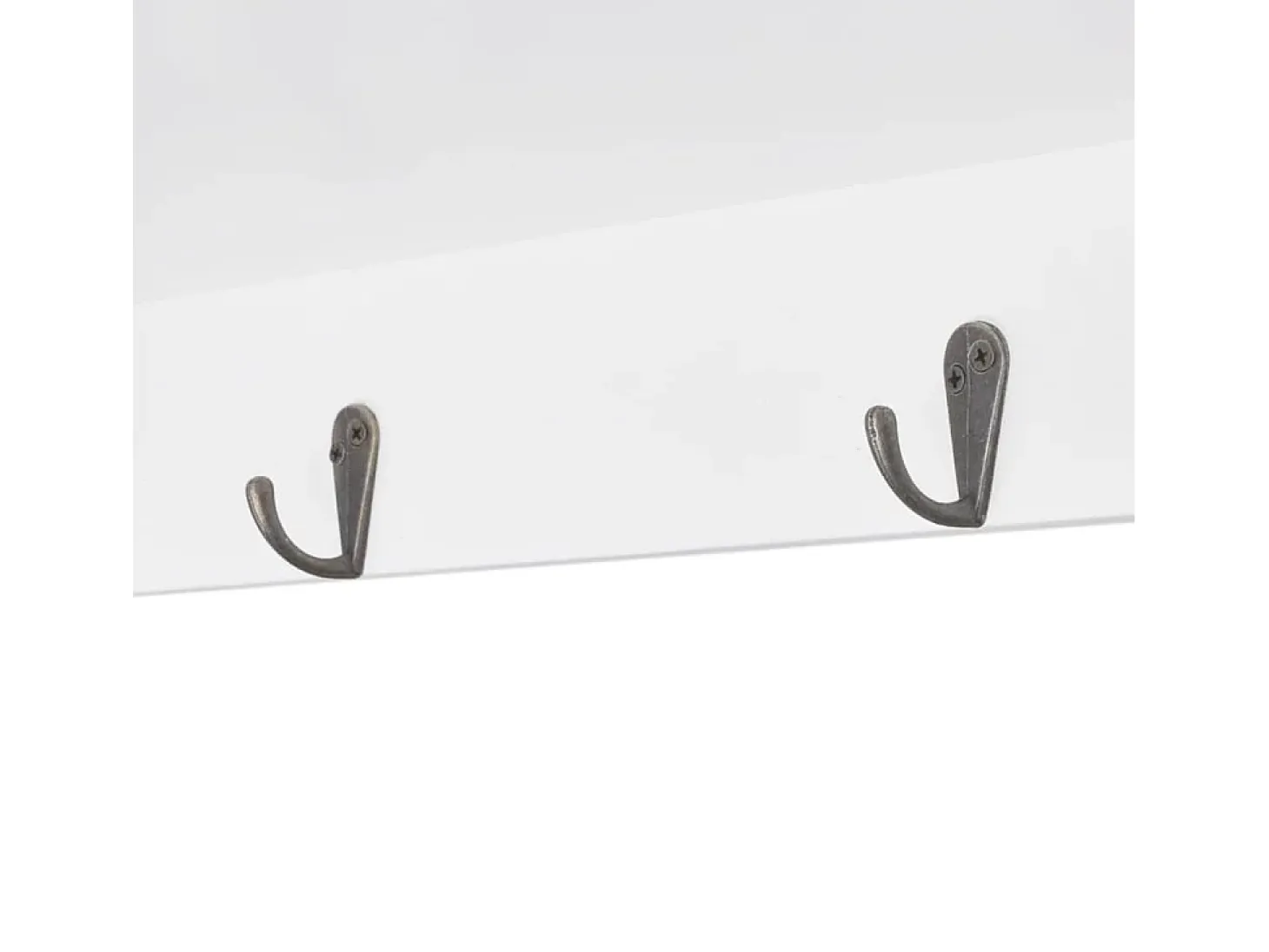Vitrina de pared con estante para libros, DVD y cristal en MDF blanco
