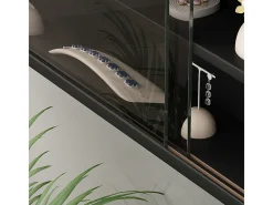 Vitrina de pared negro 80x10x60 showla