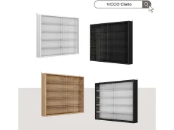 Vitrina de pared negro 80x10x60 showla