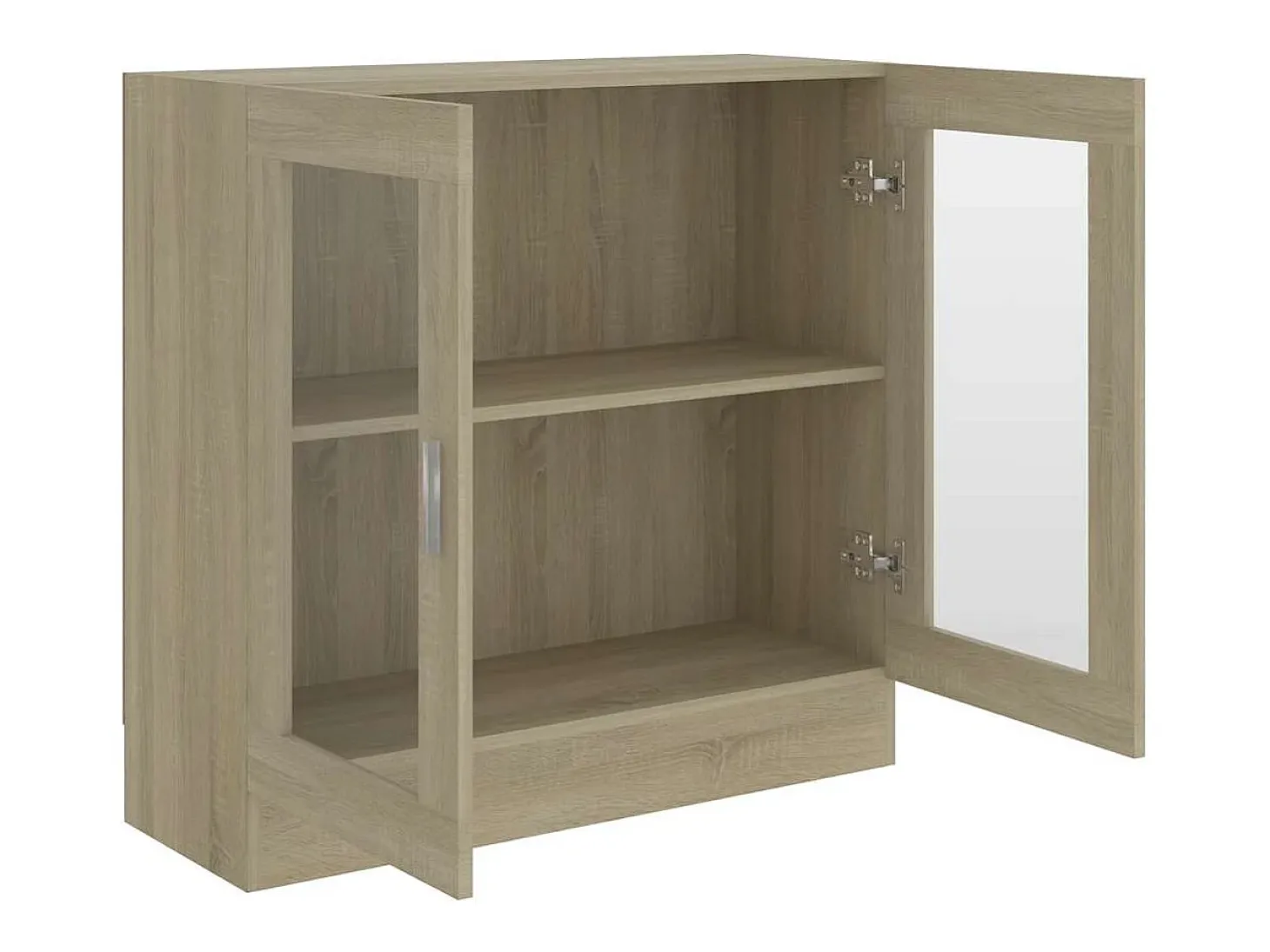 Vitrina de roble Sonoma de 82,5 x 30,5 x 80 cm, madera de ingeniería
