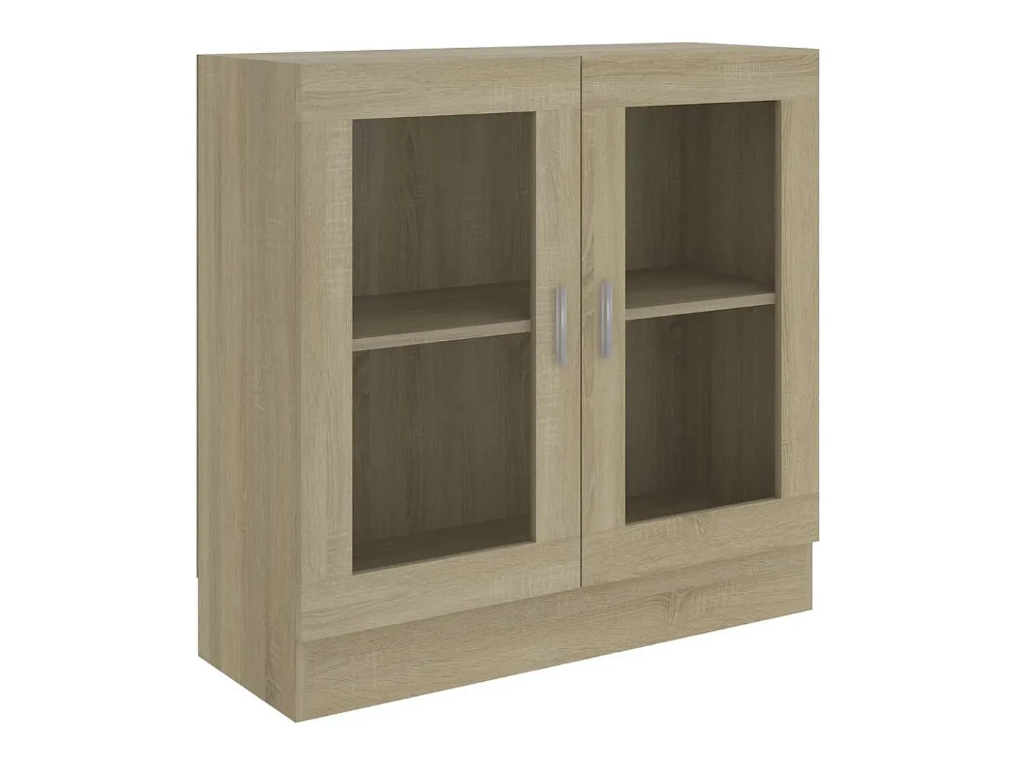 Vitrina de roble Sonoma de 82,5 x 30,5 x 80 cm, madera de ingeniería