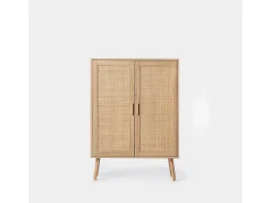 Vitrina doble de Fibra natural Natural 110 x 80- Tahiti
