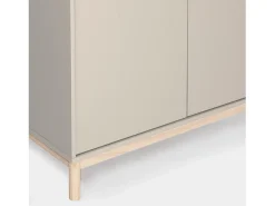 Vitrina doble de Lacado Gris perla 170 x 95- Elian