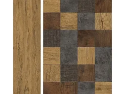 Vitrina estilo madera gris y patchwork 192 cm Parche
