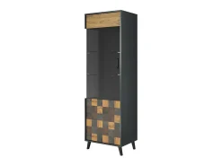 Vitrina estilo madera gris y patchwork 192 cm Parche