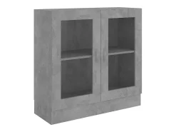Vitrina gris hormigón 82,5x30,5x80 cm Madera de ingeniería