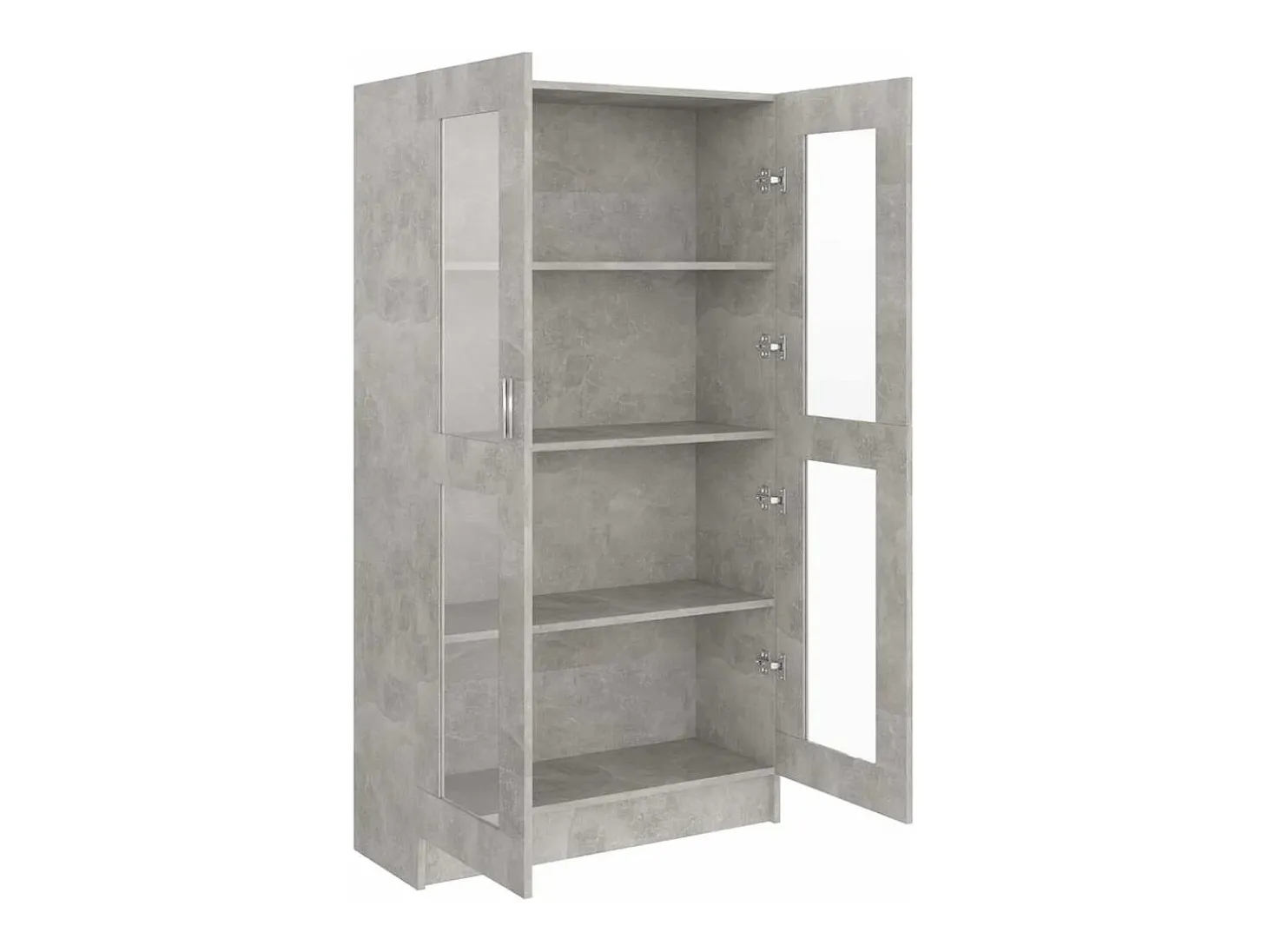 Vitrina gris hormigón 82,5x30,5x150 cm Madera de ingeniería