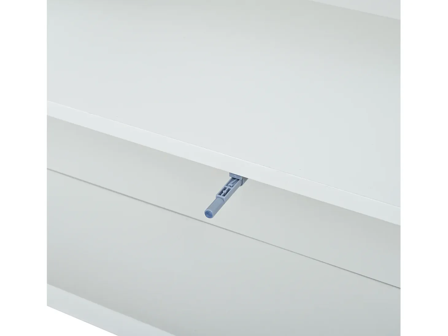 Vitrina LED blanca con 4 puertas y 1 cajón de almacenamiento - para salón y despacho