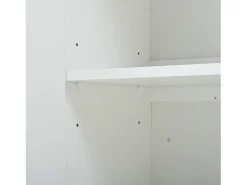 Vitrina LED blanca con 4 puertas y 1 cajón de almacenamiento - para salón y despacho