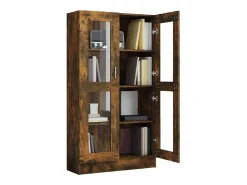 Vitrina madera contrachapada roble ahumado 82,5x30,5x150 cm