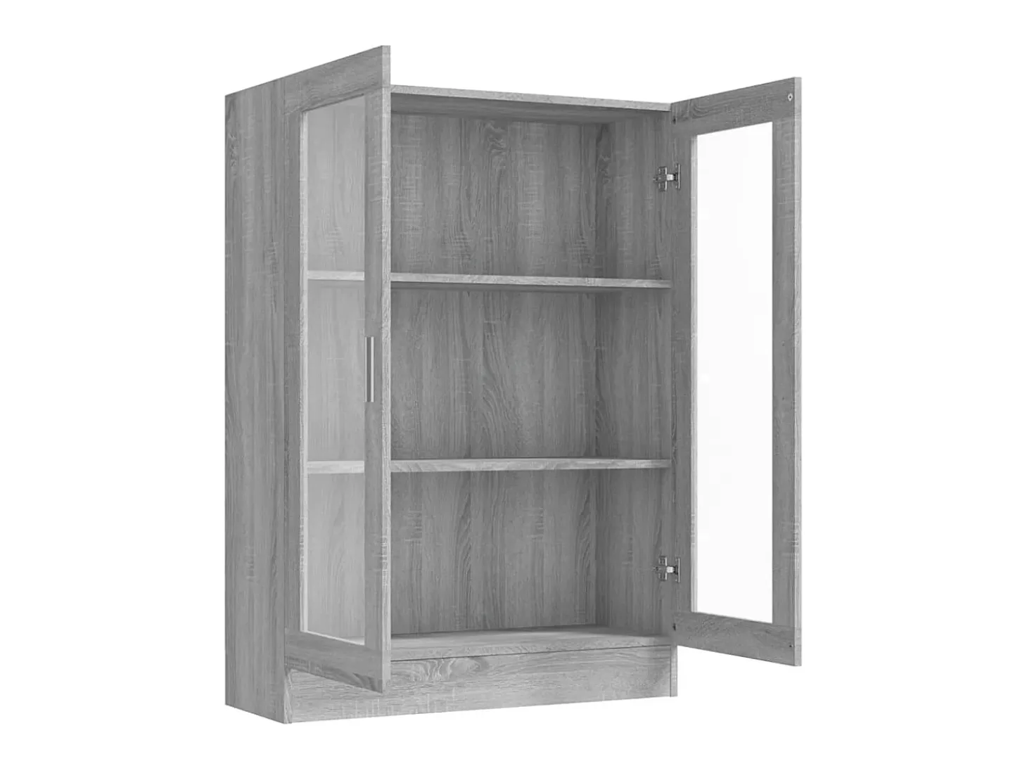 Vitrina madera contrachapada gris Sonoma 82,5x30,5x115 cm ES267819