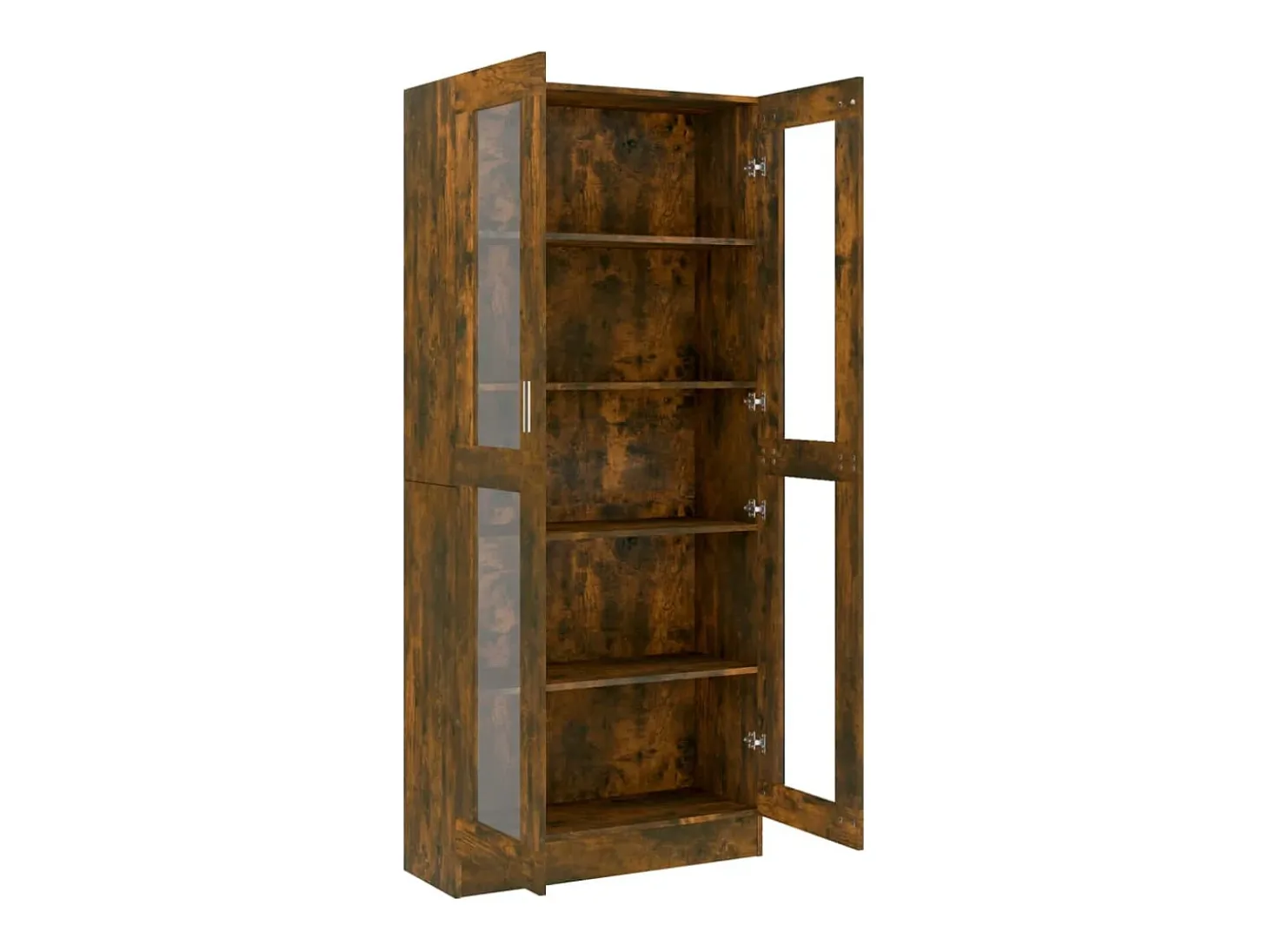Vitrina madera contrachapada roble ahumado 82,5x30,5x185,5 cm